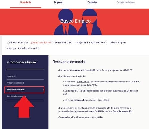 Renovar DARDE Labora (GVA) 2 renovar darde labora por internet