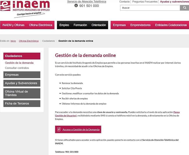 Sellar paro Aragón por internet 2 Renovar demanda de empleo en Aragón online