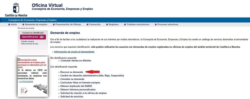 Sellar paro Castilla La Mancha por internet 2 renovar la demanda de empleo en castilla la mancha por internet